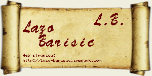 Lazo Barišić vizit kartica